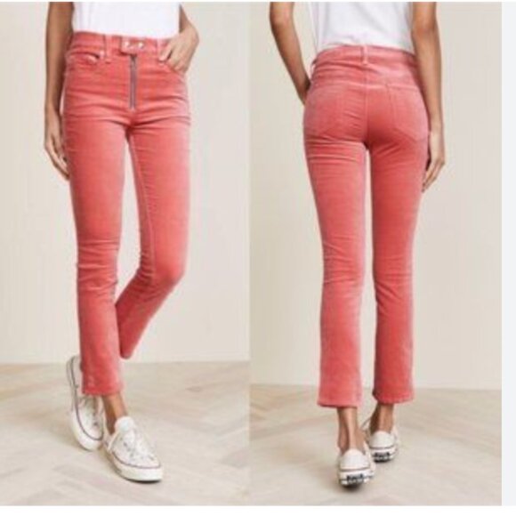 rag & bone Denim - Rag & Bone Pink velvet Pants